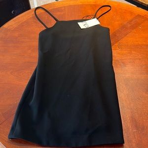 Black Zara spaghettini strap dress